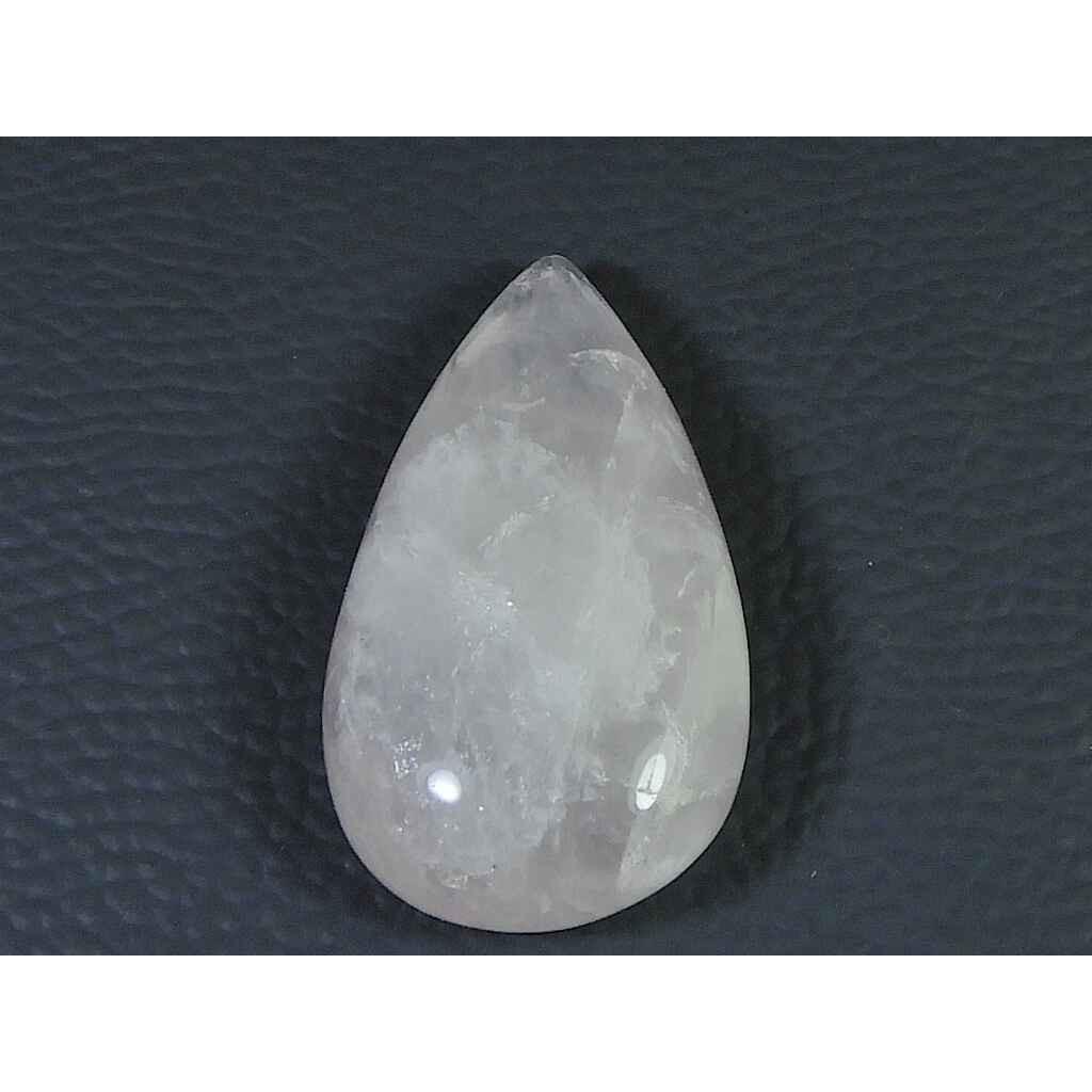23X42X11MM Natural Pink Rose Quartz Pear Healing Crystal Cabochon Gemstone SK-3545