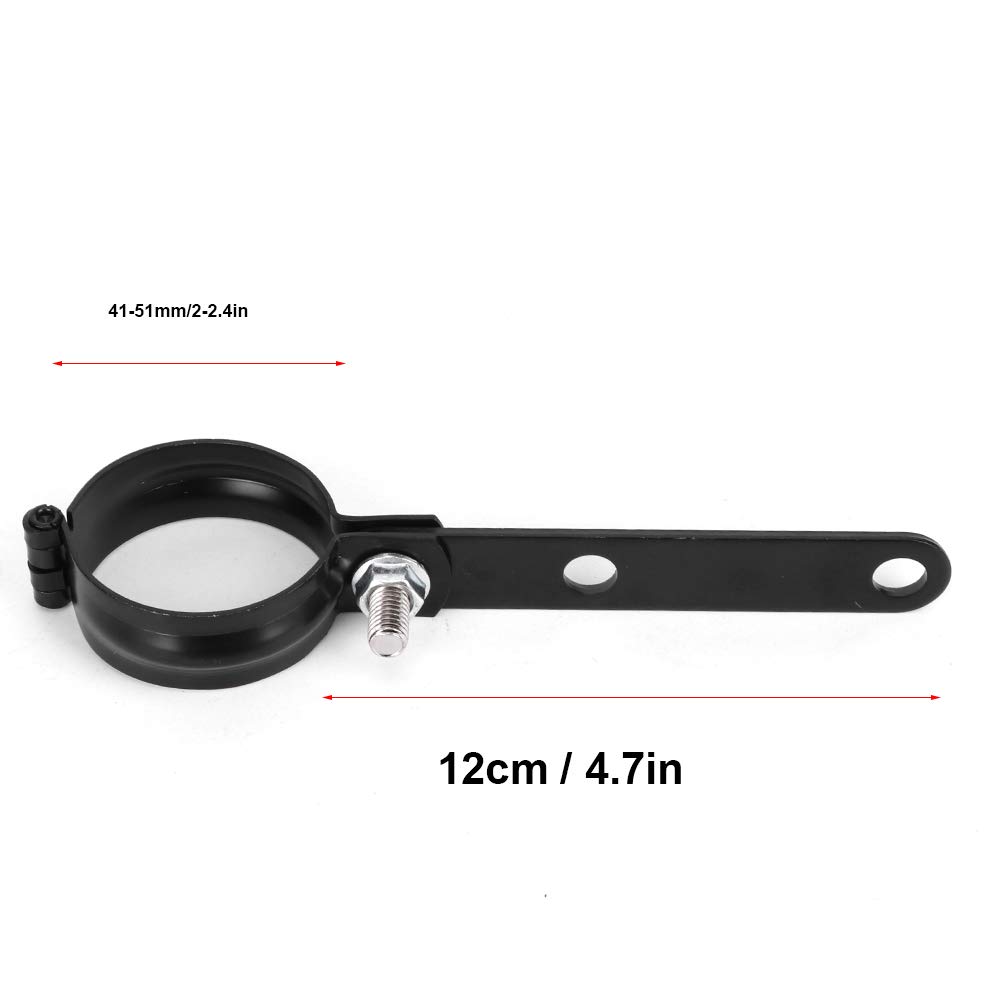 Headlight Bracket, Motorcycle Headlight Bracket Fork Mounting Clamp Universal Accessory Black (41-51mm)