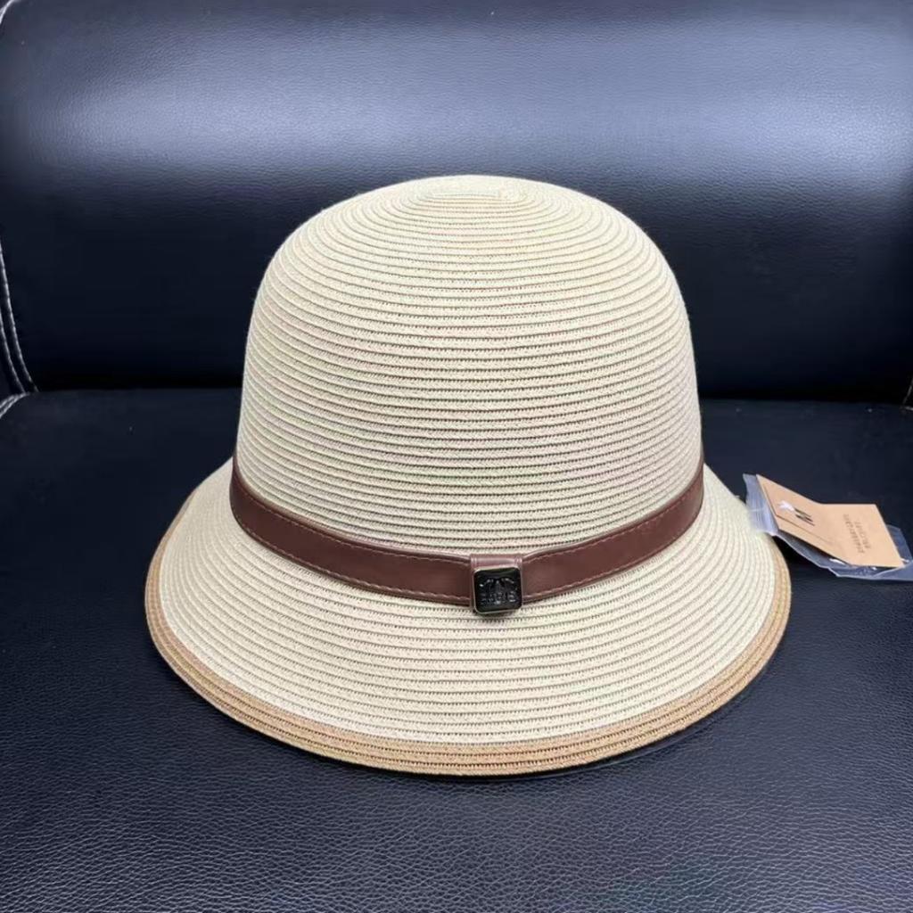 2026 simple spring and summer face small bucket hat female foldable sunshade sunscreen basin hat for traveling and vacation straw hat