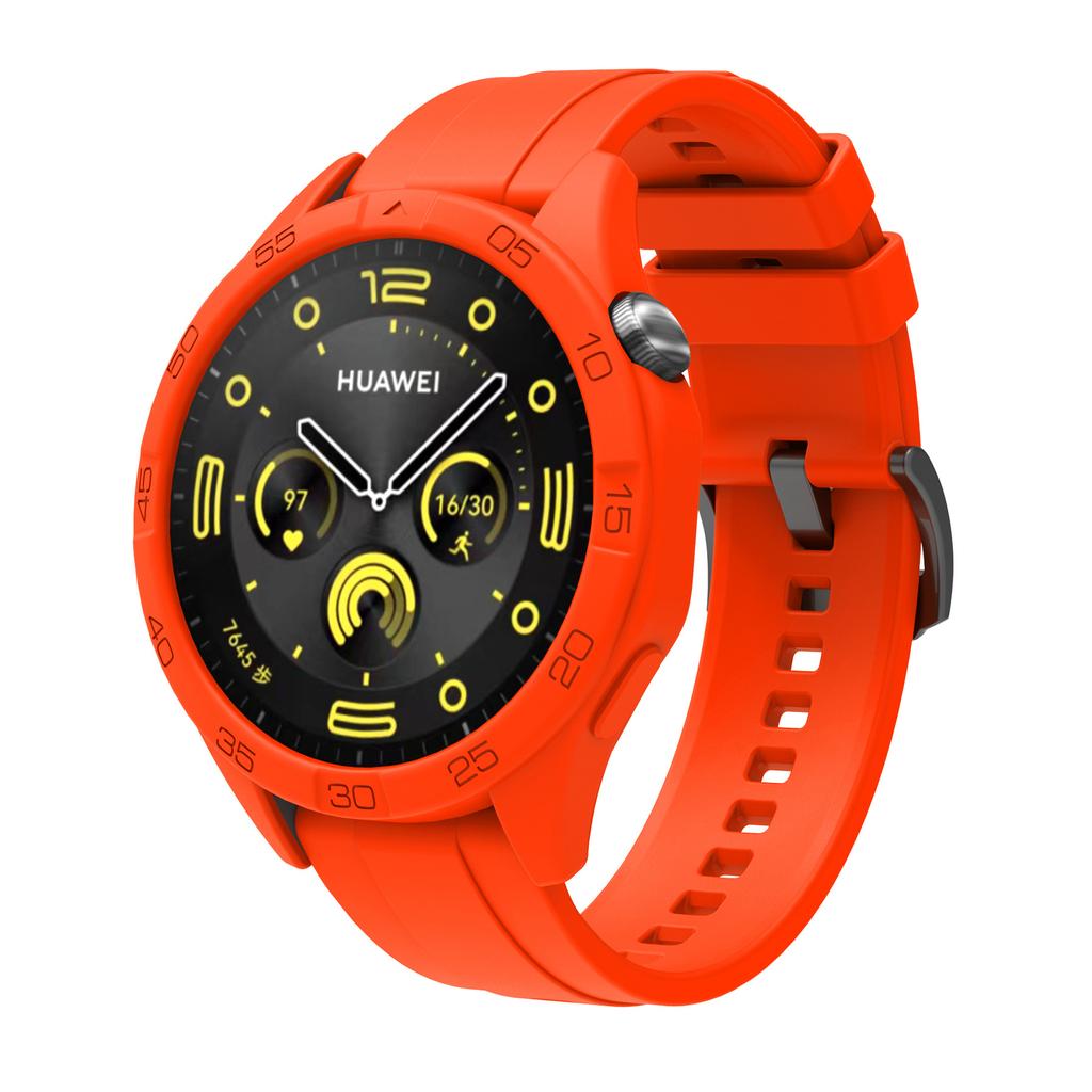 Huawei Watch GT4 GT5 GT6 46mm için Silikon Kılıf+Silikon Kayış