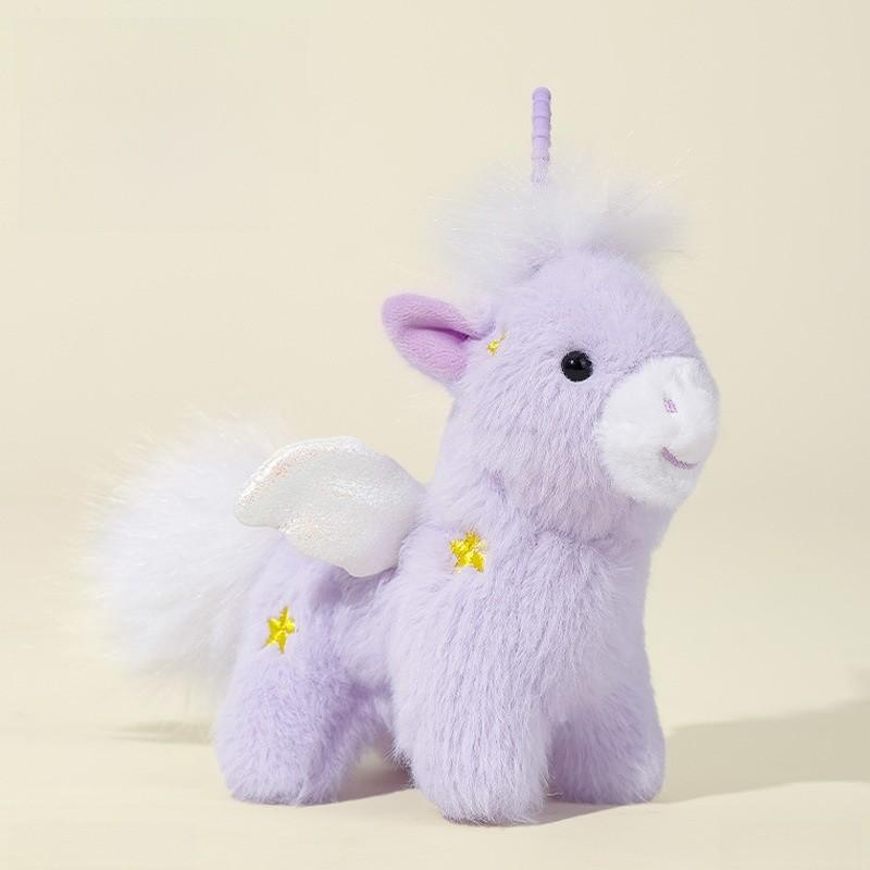 Plush Pony Angel Toy Keychain Soft Short Children Collectors Festival Doll Gift