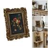 Beautiful Decorated Golden Resins Frame Including Stand And Hook For Photos And Creation