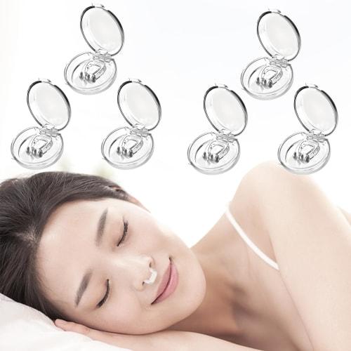 BaraRose Anti-Snoring Device [New Model 6-Piece Set & Case] ??Nose Clips, Nasal Dilation, Anti-Snoring Device, Snoring Improvement Device, Magnetic Na