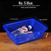 Large White Plastic Rectangular Kitchen Basket for Draining, Washing, and Storage