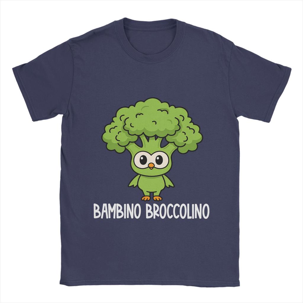 Italian Brainrot Characters Bambino Broccolino Pure Cotton TShirt  ONeck Fashion Tee Shirt Plus Size Custom Logo Clothing