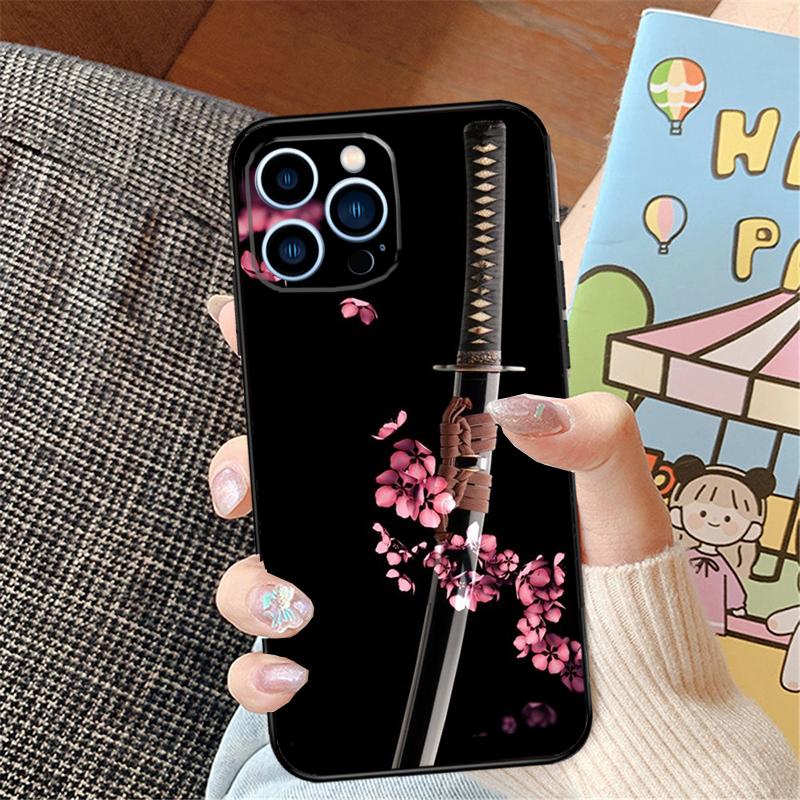 Japan Samurai Ninja Ronin Phone Case For iPhone 16 Pro Max 15 14 11 12 13 Pro Max Mini XR 16e 16 15 Plus Bumper Cover