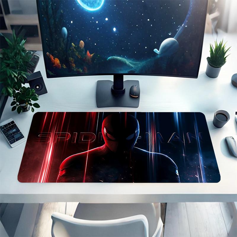 1Pc Spiderman Spiderverse Gaming Mouse Pad Keyboard Desk Mat Non-slip Rubber Lock Edge Waterproof Computer Mousepad for Office Home Decor S1304