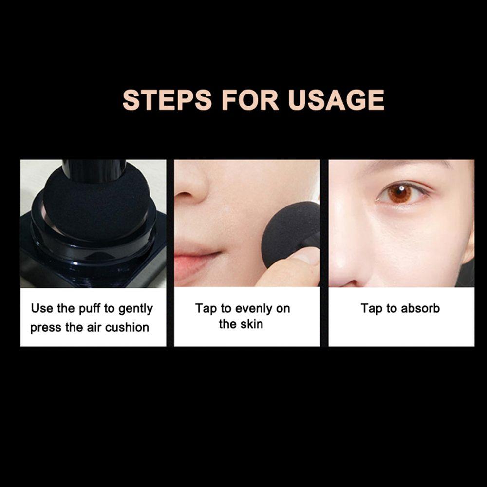 Longlasting Waterproof Foundation Air Cushion BB Cream with Mushroom Puff Sponge Face Makeup