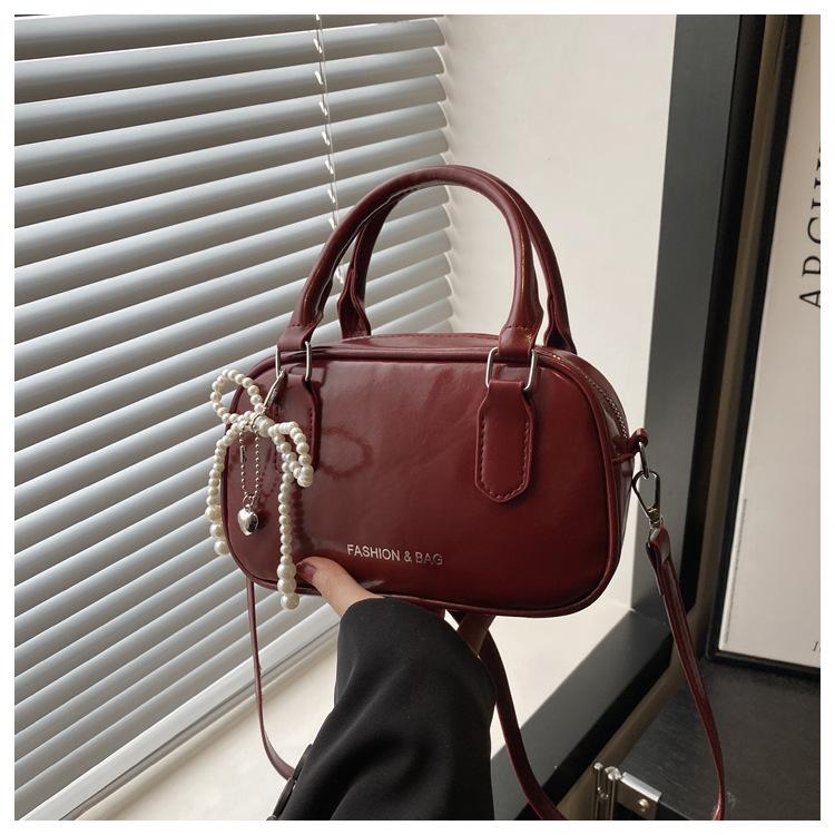 Neue Sommer Mode Einfache Damen Quadratische Tasche Perlen Schleife Umhängetasche Crossbody Tasche