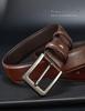 Men's Genuine Leather Belt - High-End Business & Casual Style, Needle Buckle, Suitable for Middle-Aged and Young Men.