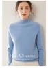 Women's 100% Pure Cashmere Soft Knit Sweater, Half-High Neck, Loose, Skin-Friendly, Slimming Base Layer