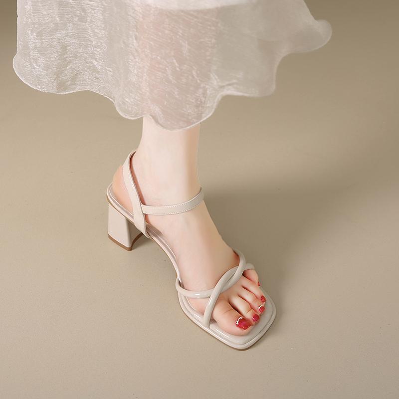 Fashion Designer Summer Thick High Heel Women Sandals Fashion Ladies Outdoor Party Dress Gladiator Sandalias