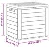 VidaXL Garden Storage Box Brown 58.5x46x55 Cm Polypropylene 152194