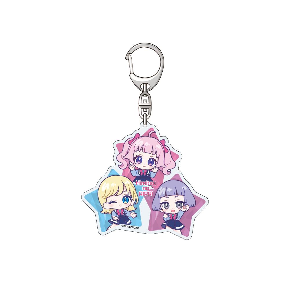 

Himitsu no AiPri Himari Aozora Mitsuki Hoshikawa Tsumugi Suzukaze Acrylic Keychain Bag pendant Bag Charm anime goods Fans Gifts 6 cm