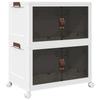 Stackable Storage Box with 2-level Wheels 75 L