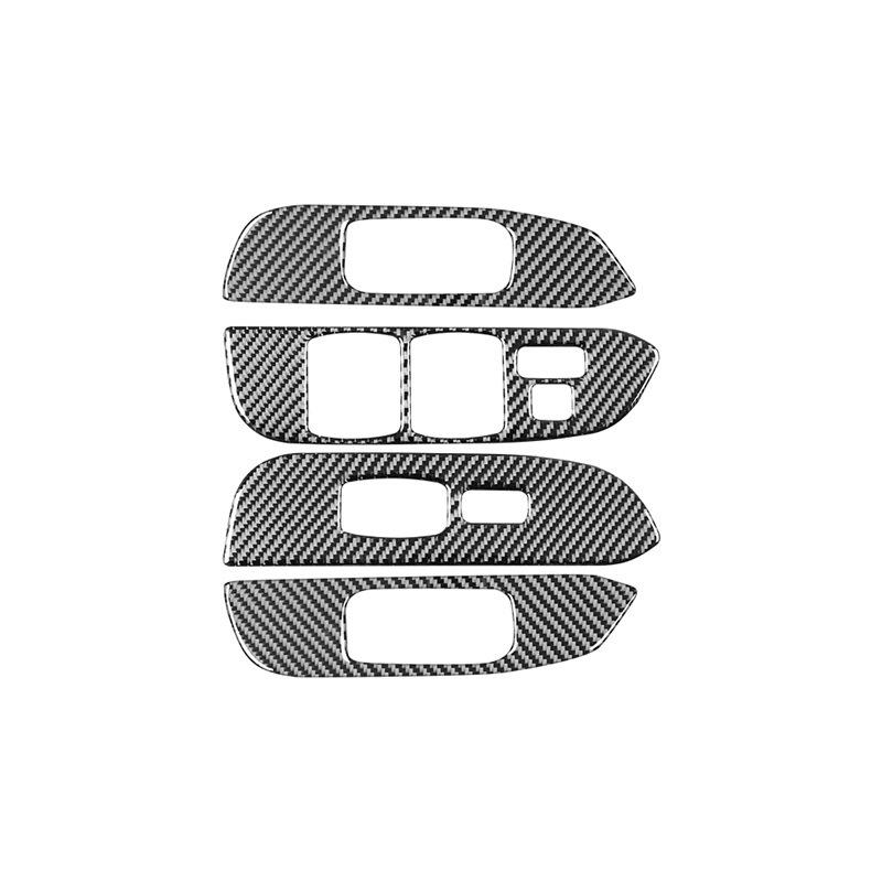 Carbon Fiber Interior Window Button Panel Sticker for 01-03 Toyota RAV4