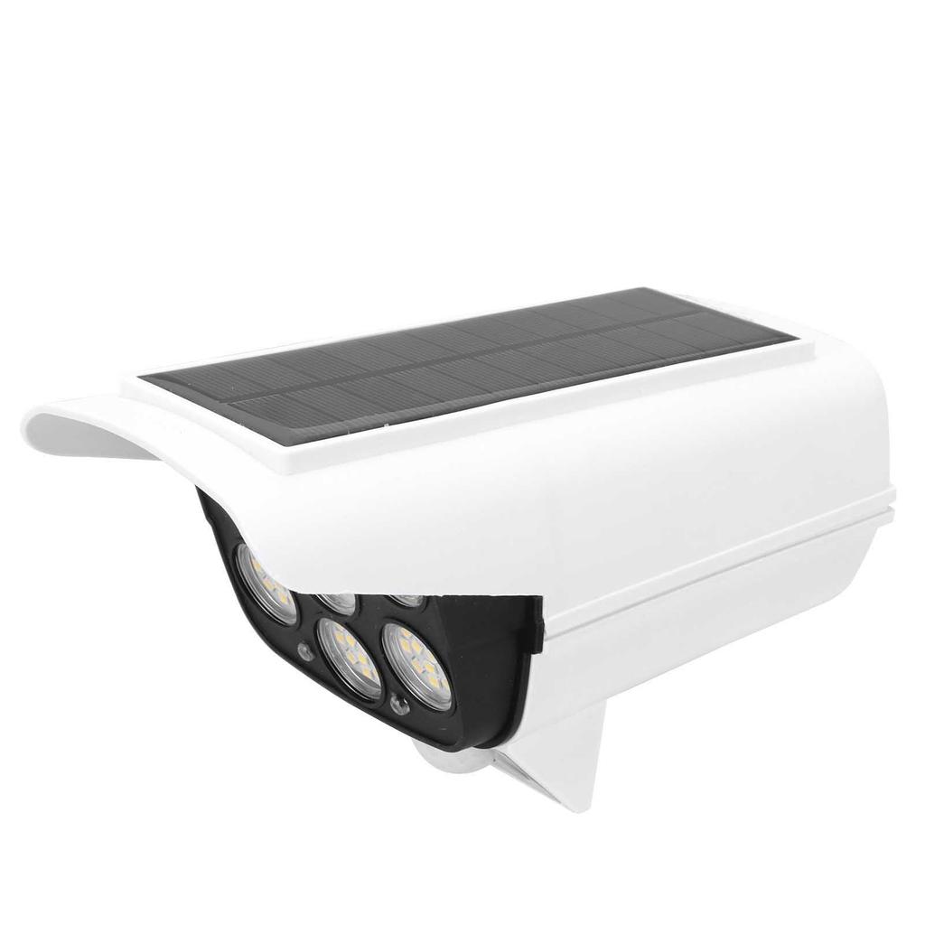 Solar LED Wall Light Simulated Camera Induction Lamp Remote Control Garden Street White Light