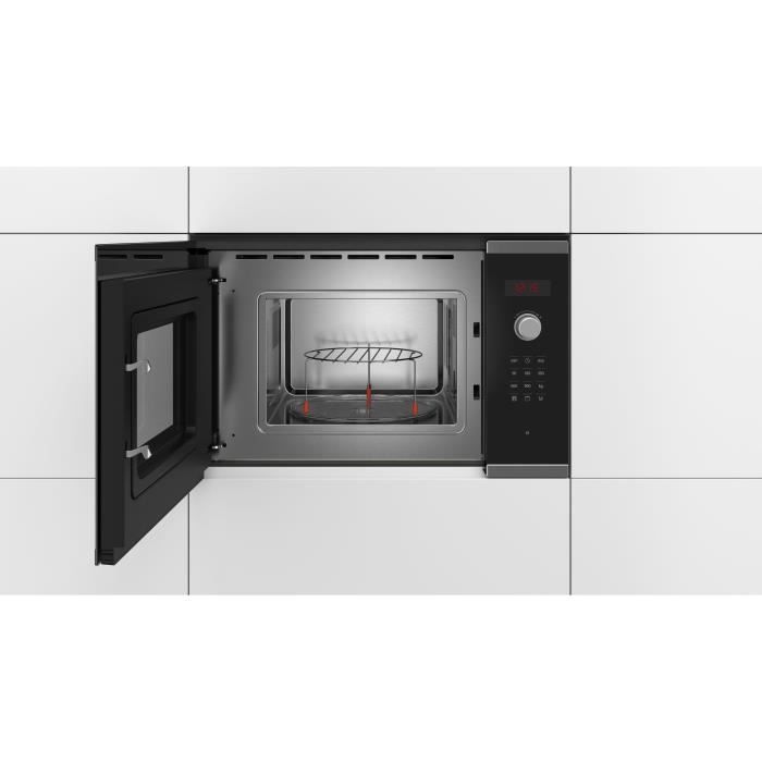 Built-in Microwave + Grill - BOSCH - SER4 BEL523MS0 - Stainless Steel - 20 L - 800 W - 8 Auto Programs - 38.2 X 59.4 X 31.7 Cm