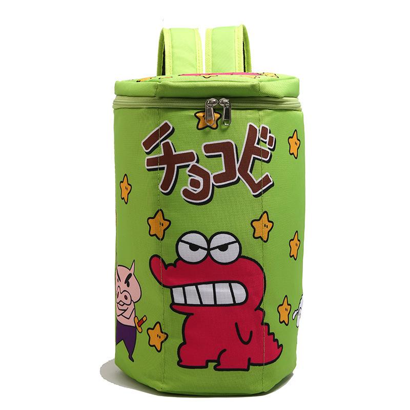 

Cartoon Backpack Sports Travel Bag Cute Biscuit Box Three-Dimensional Zipper School Bag Badminton Rackets Storage Bag Packages зелений