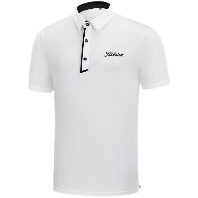Heren Golfshirt Korte Mouw Stretch Ademend Sneldrogend Bamboevezel T-shirt