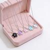 Trendy Sweetheart Enamel Flower Necklace: Chic and Cool Design for Women
