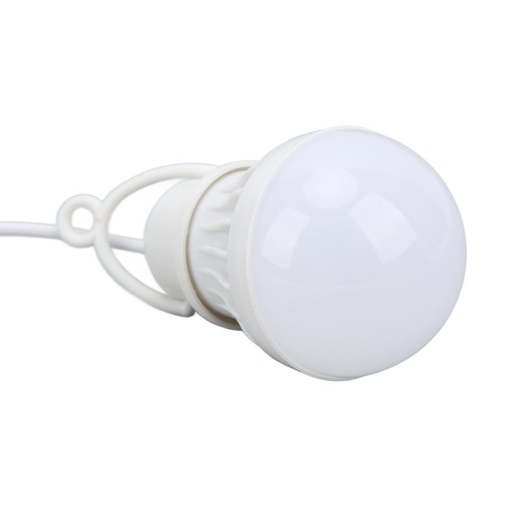 Camping LED Light Bulb Energy Saving USB Light Bulb with Hook for Outdoor Tent Hiking Party