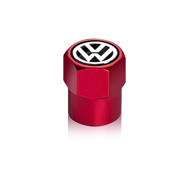 4Pcs Car Valve Caps Wheel Tires Air Tyre Stem Protective Cover For Volkswagen Golf Jetta Tiguan Touran TSI TDI R32 MK4 GTI