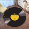 Record music CD pattern printing carpet retro round mat living room bedroom decorative mat non-slip porch mat tapete redondo