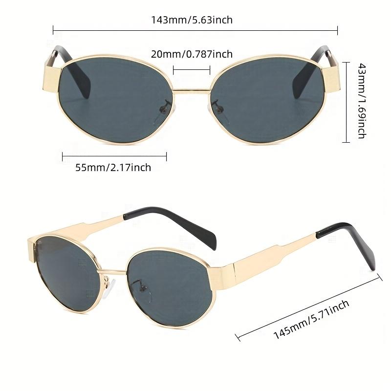 Unique Style Travel Party Thin Metal Frame Trendy Fashion Item Accessories Fashionable Gold-Framed Glasses