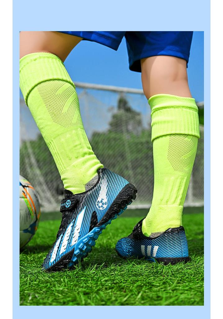 Children's Velcro TF Studded Football Shoes for Boys & Girls - Long Studs, Ideal for Student Training & Competitions
