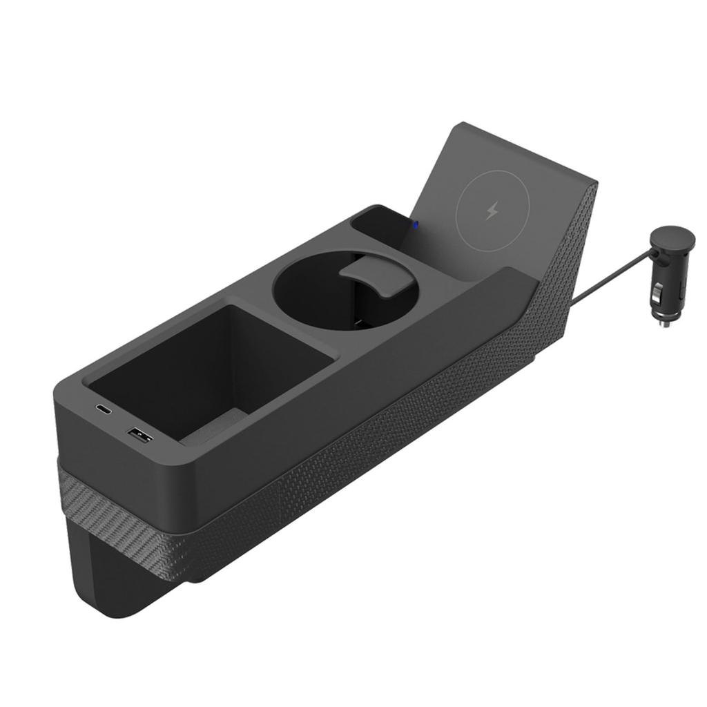 Kashimura You Can Add a Convenient Storage Pocket and Drink Holder Next To the Organizer with Wireless Charging Seat! NKW-40