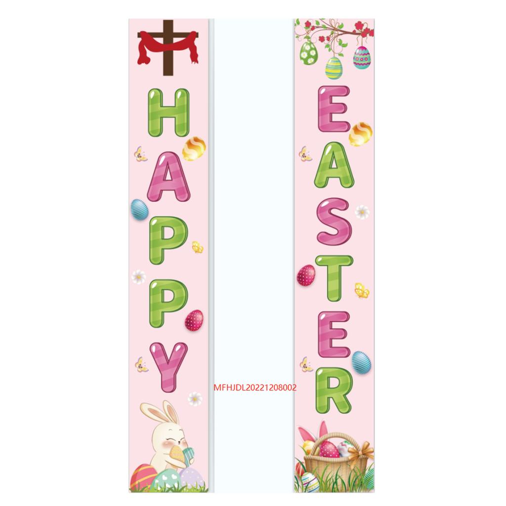 180 * 30Cm Easter Family Party Festival Atmosphere Arrangement Flag Polyester Cloth Couplet Customization