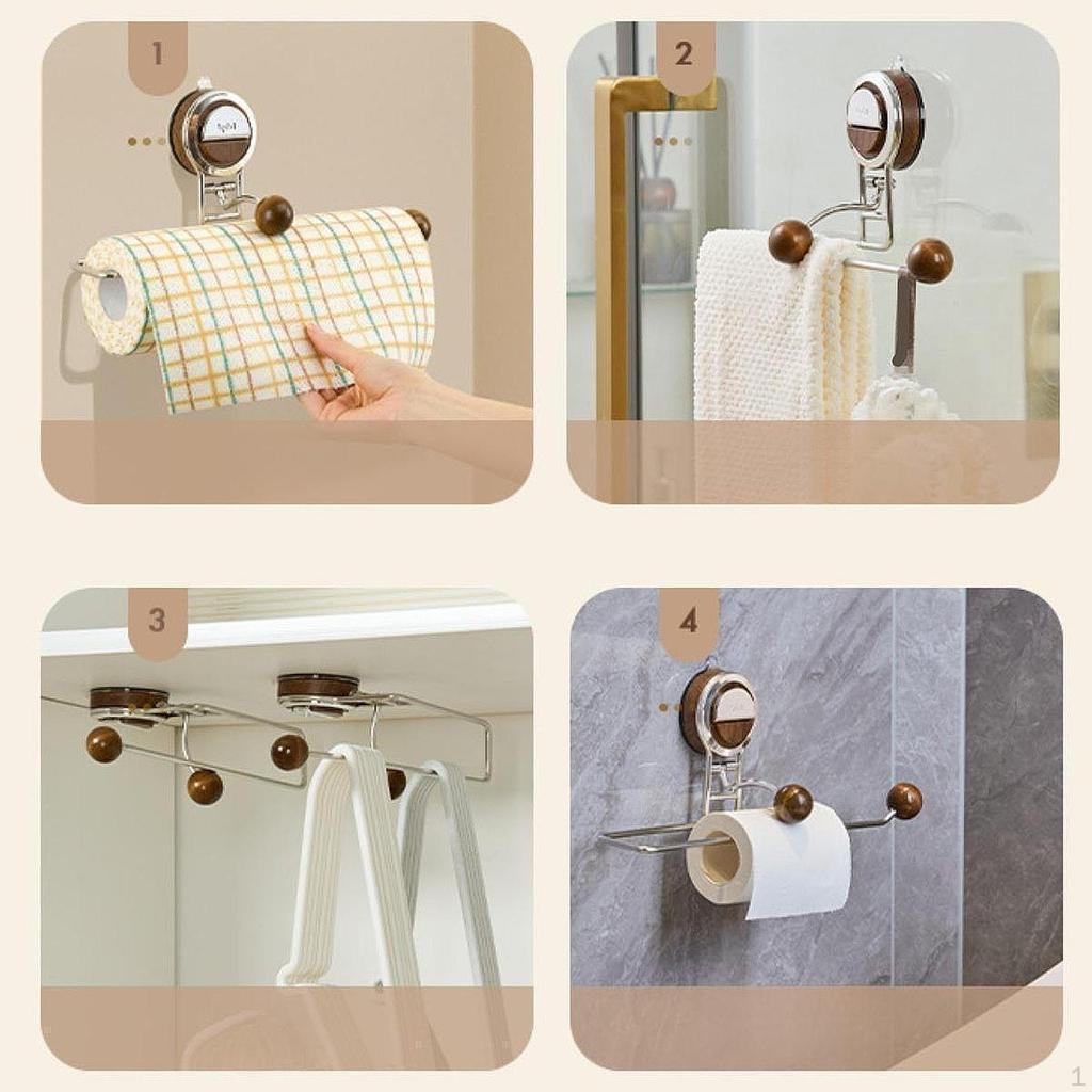 Paper Towel Holder Dishcloth Hanging Easy to Install under Cabinet Storage Rack Stand