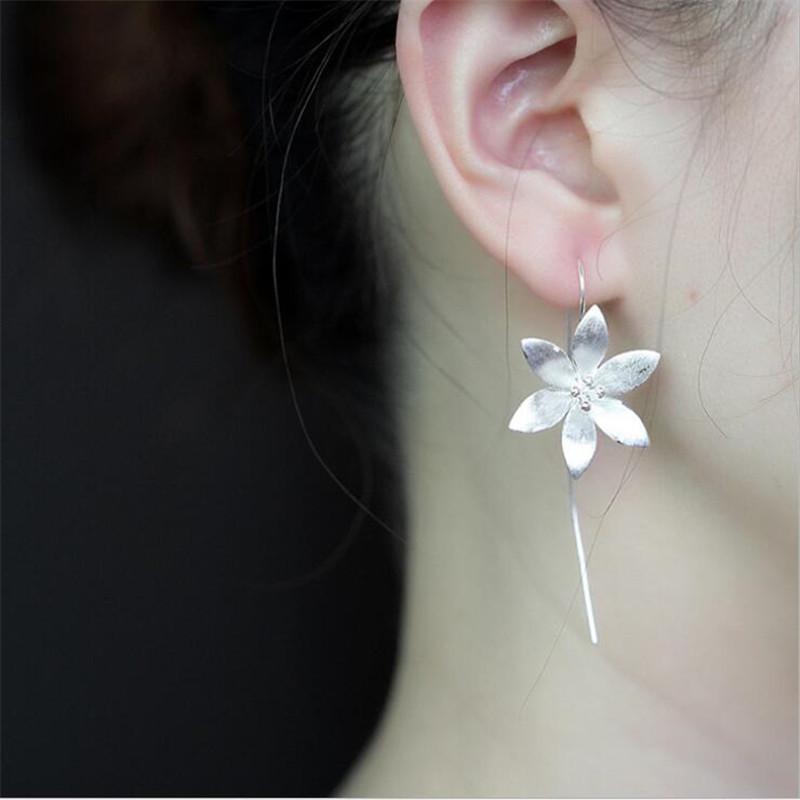 Ethnic Lotus Elegant Retro Artistic Long Earrings