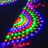 Rete di Luci LED da Esterno a Forma di Pavone Impermeabile per Decorazione di Giardini e Terrazzi