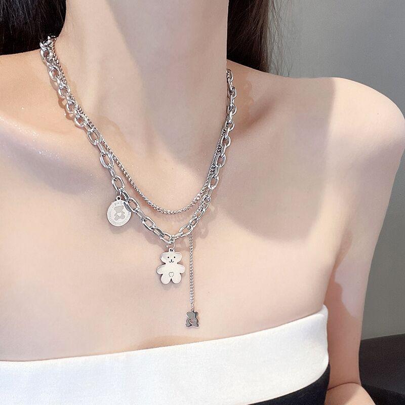 Titanium Steel Necklace New Fashion Light Luxury Personalized Design Pendant High-end Versatile Accessories