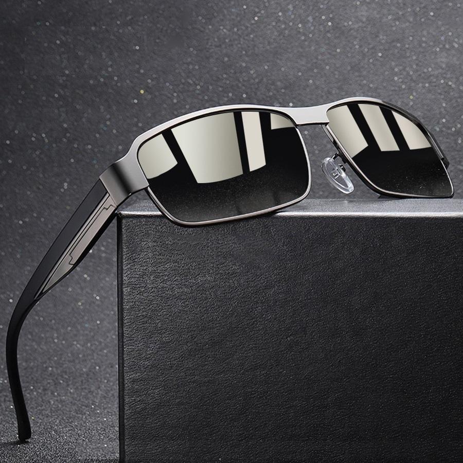 Fashion Vintage Square Metal Frame Sunglasses Men Women Fishing Driving Man Luxury Brand Designer Sun Glasses UV400 Eyewear