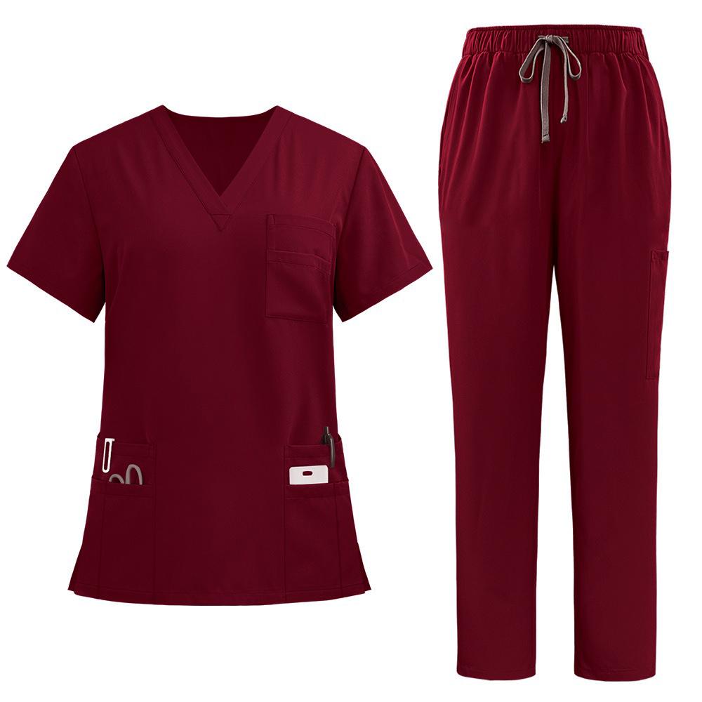 Doctor Nurse Scrub Set Hospital Uniforms Clinic Medical Surgeon Nursing Clothes Dental Pediatric Beauty Salon Work Suit S23