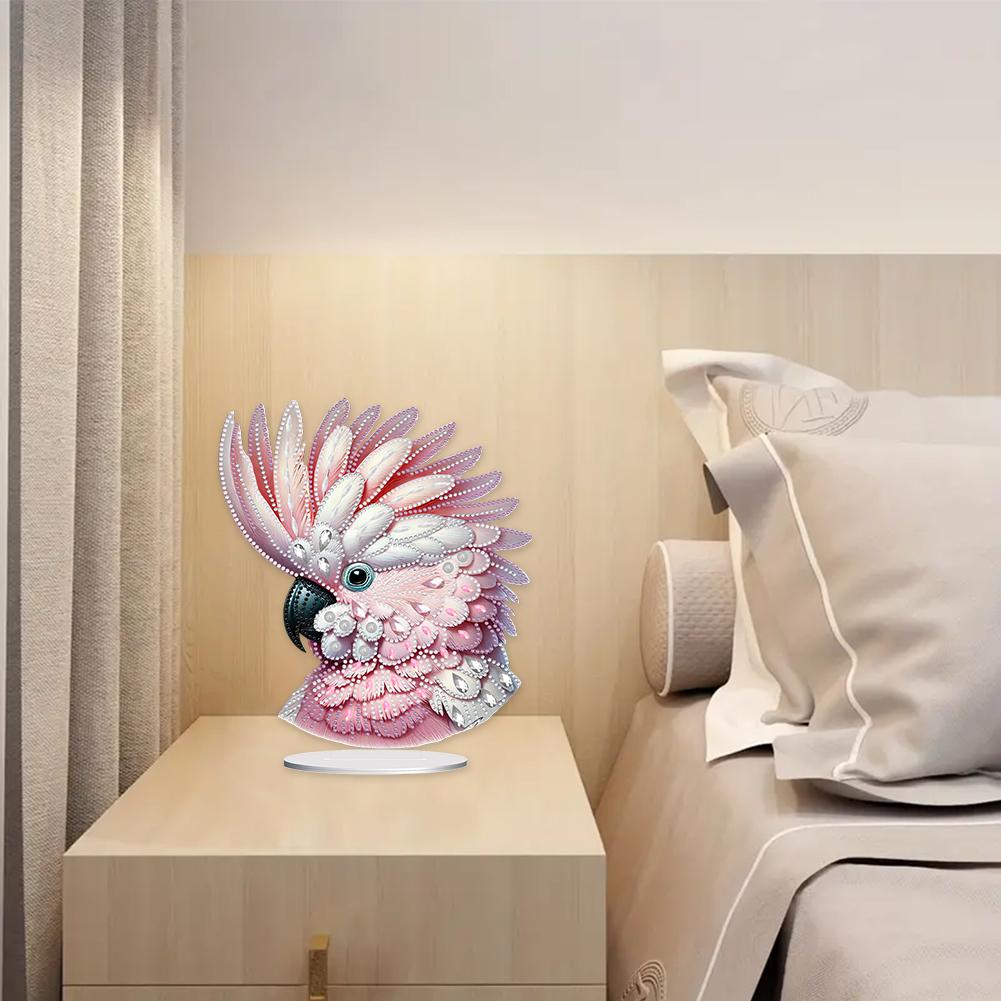 2D Flat Bird DIY Double-Sided 5D DIY Diamond Art Tabletop Decorations Diamond Painting Desktop Decorations for Home Office Decor