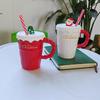 Christmas Themed Beverage Cup Seasonal Ceramic Mugs Practical Christmas Hot Beverage Cup for Coffee Milk
