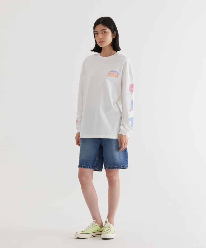 COVERNAT Wave Graphic Long Sleeve White