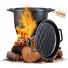 Cast Iron Cauldron 4L With Lid And Pan