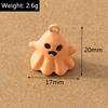 10pcs 20*17mm Cute Enamel Halloween Ghost Pendant Charm for Jewelry Making Earrings Necklace DIY Bracelet Accessories Supplies