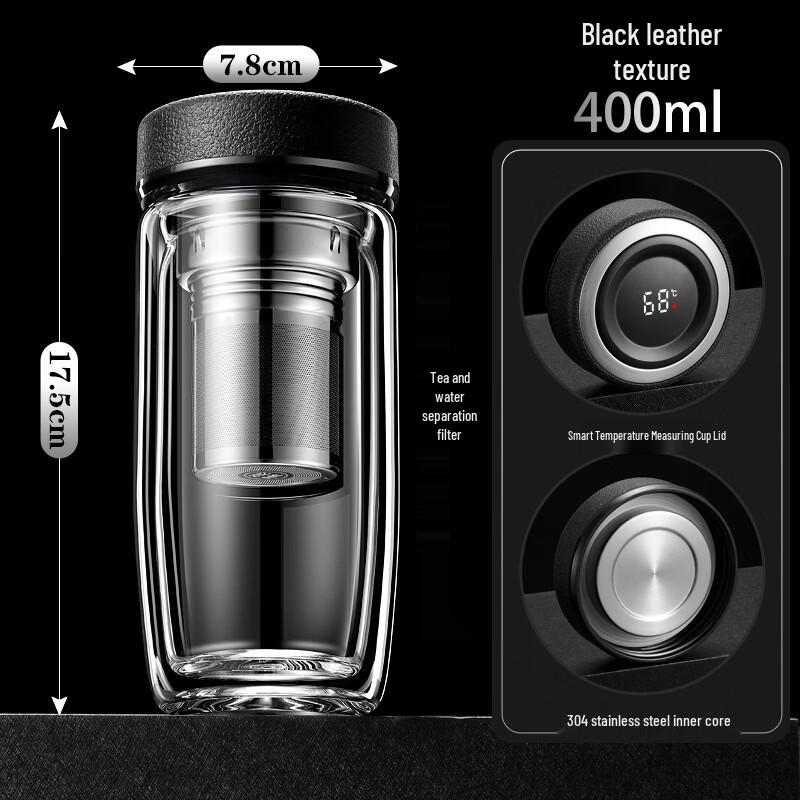 Shixun Smart Temperature Display Glass Tea Infuser Bottle
