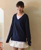 Sayu Pure Layered T-Shirt Navy