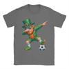 Funny Leprechaun Palying Soccer Player St Patricks Day T Shirt Summer Cotton TShirts For Unisexs Hippie Tshirt ShortSleeve Tops