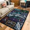 Futuristic Jet Compilation Pattern Rug Floor Mat for Living Room or Bedroom Soft and Comfortable Carpet a Gift for Birthday and Holiday.