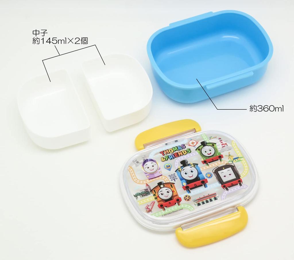 OSK Bento Box Thomas the Tank Engine Lunch Box with Core 360ml Made In Japan Dishwasher Microwave Safe Lock Gasket Included Stylish Cool Unisex