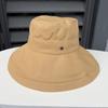 Solid color large brim sun protection hat women's summer sunshade bucket hat UV protection foldable versatile sun hat