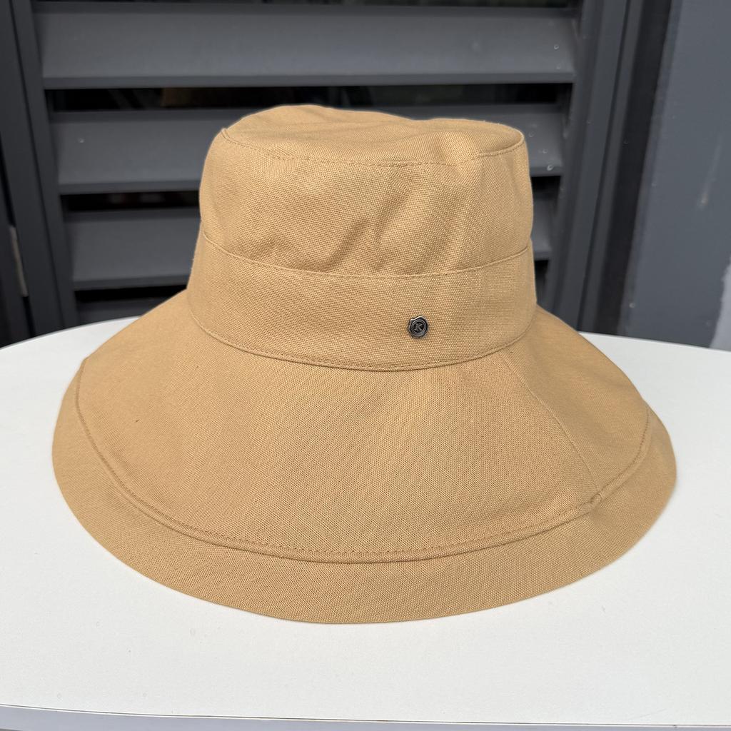 Solid color large brim sun protection hat women's summer sunshade bucket hat UV protection foldable versatile sun hat